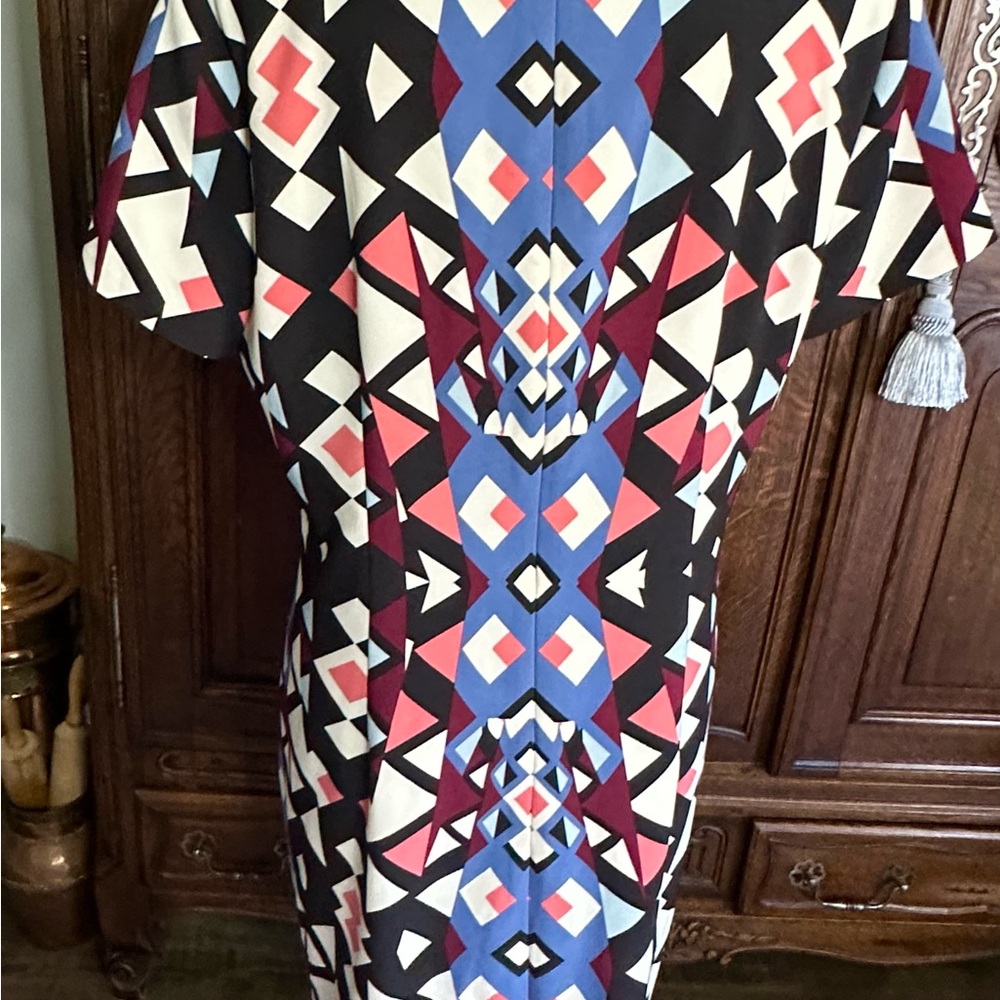 Talbots Grometric Patterned Dress - Multicolor - Picture 4 of 7